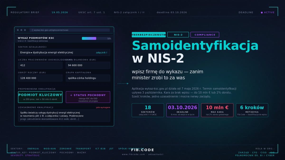 NIS-2 Self-Identification — How to Register Your Company in the Polish Cybersecurity List Before the Ministry Does It for You