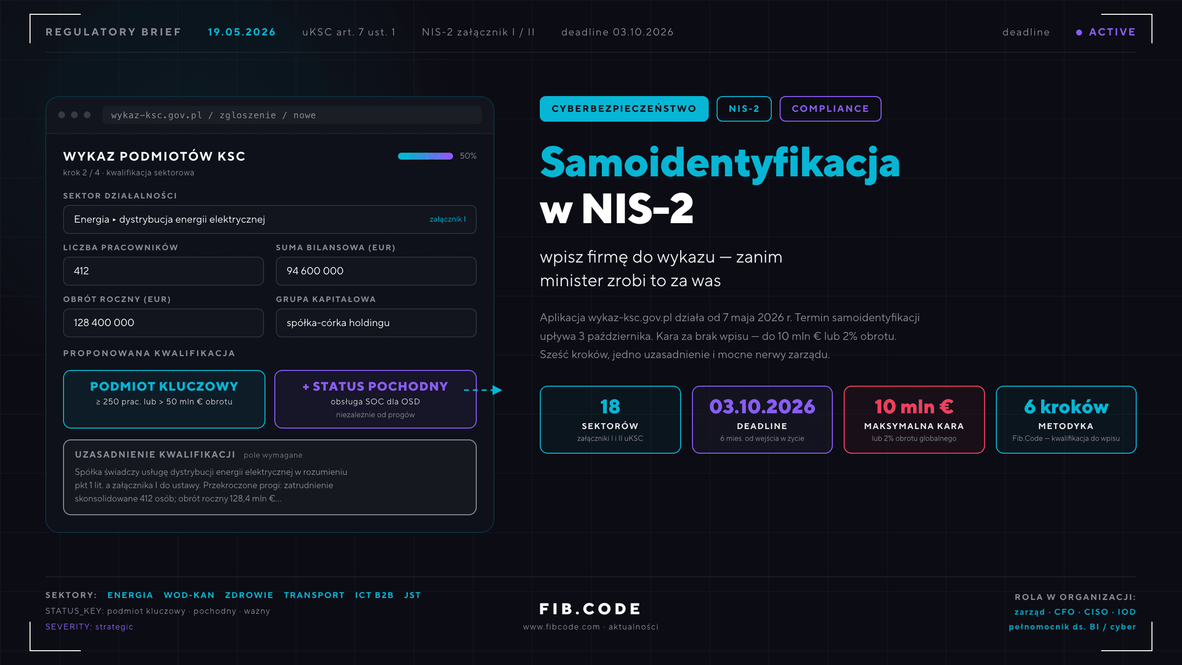 Samoidentyfikacja w NIS-2 - wpis do wykazu zanim zrobi to minister